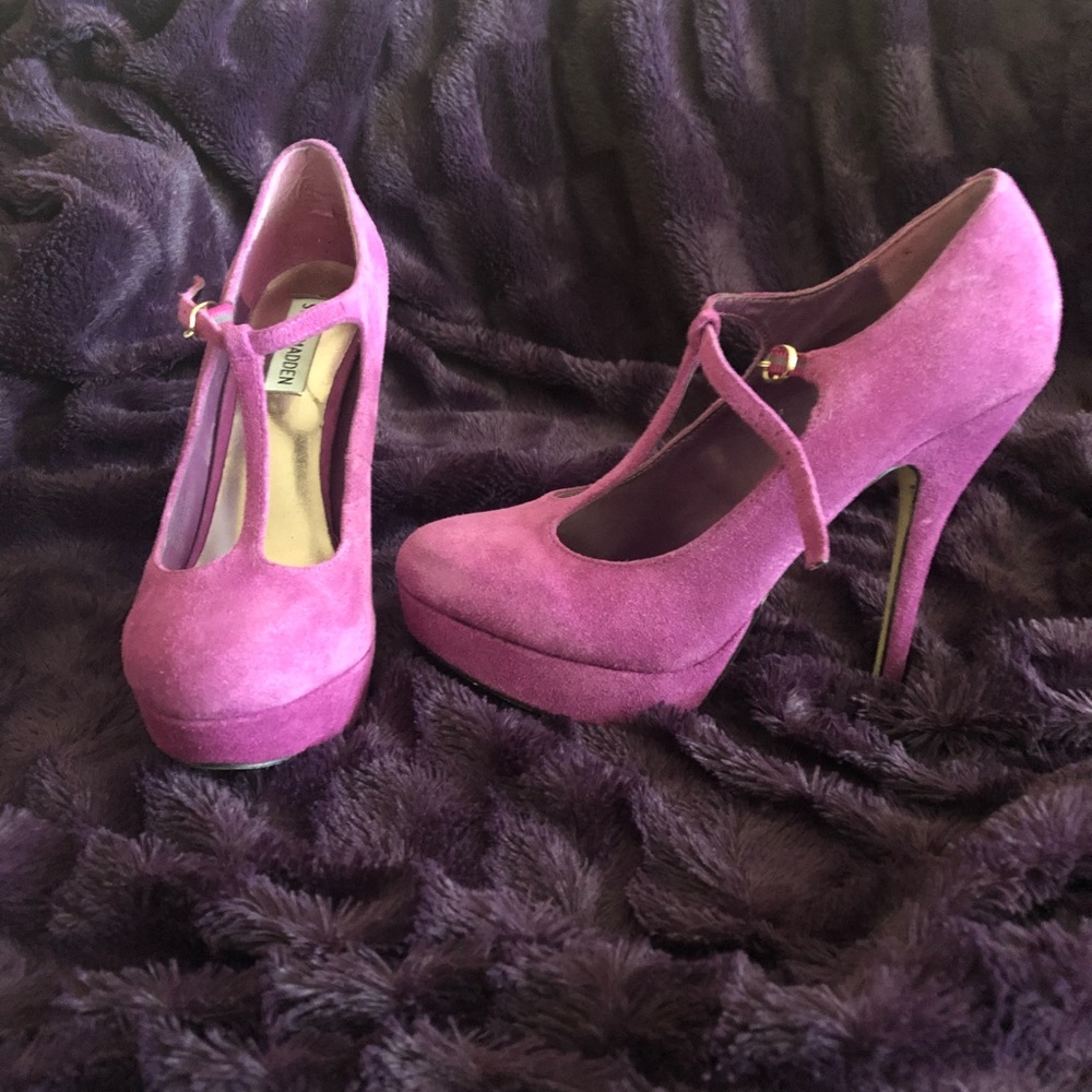 Steve Madden T-strap heels.